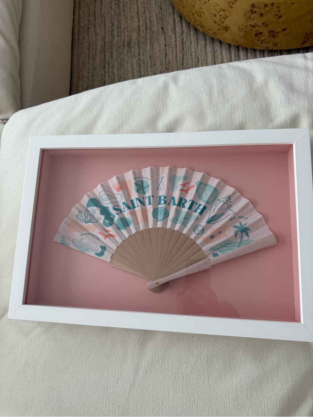 Framed Nikki Beach St. Barth Fan